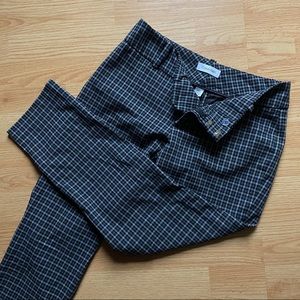 CALVIN KLEIN PLAID CROPPED PANTS